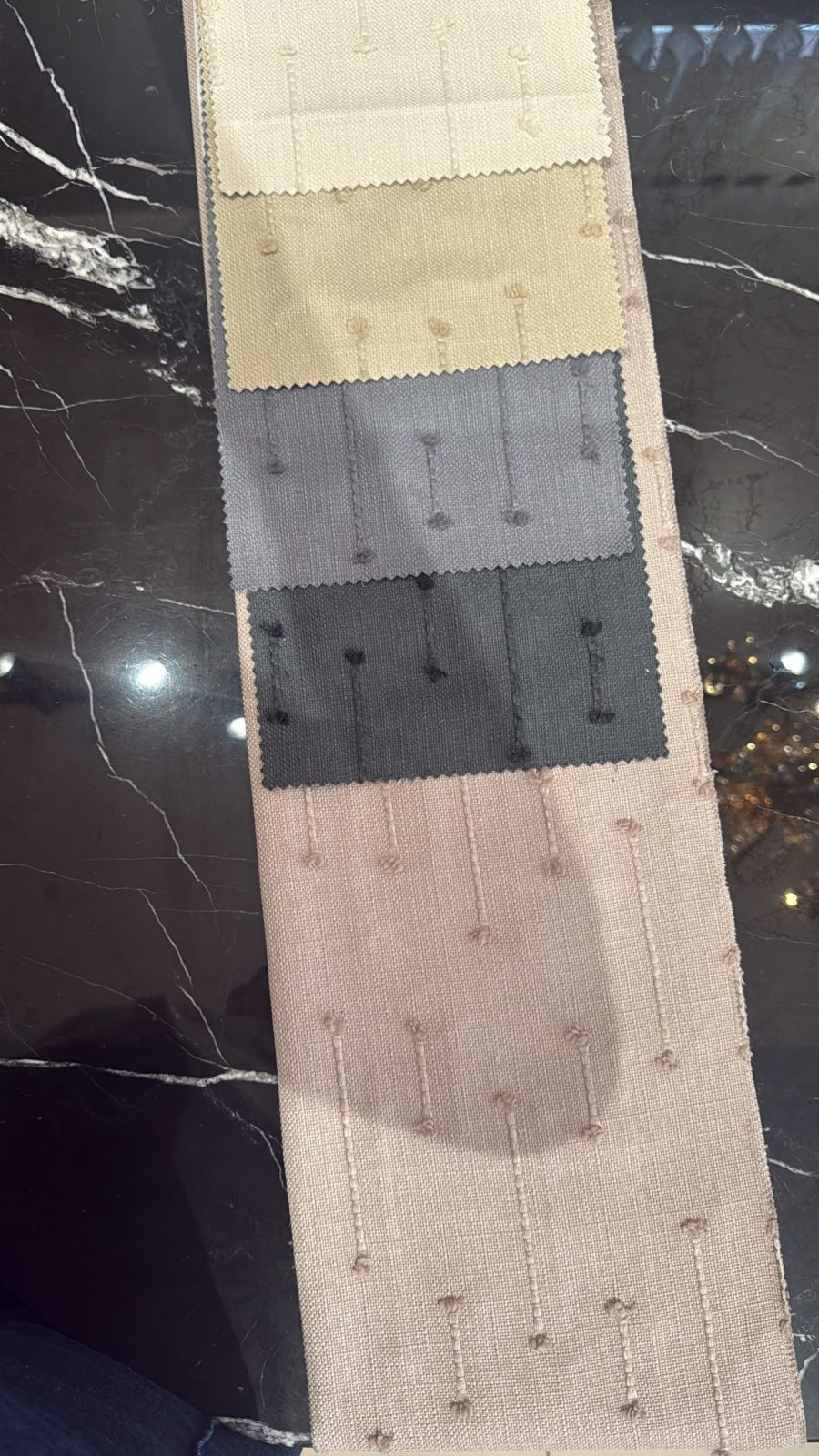 Modern nakış detaylı keten dokulu fon perde kumaşı